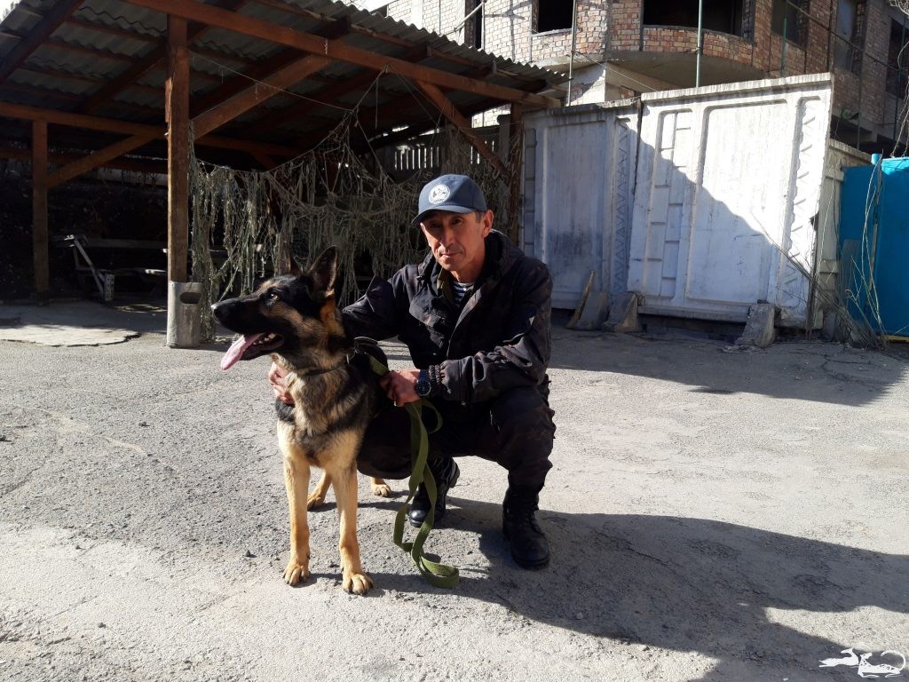 Introducing Chili the Sniffer Dog to Chaar-Archa Check Post